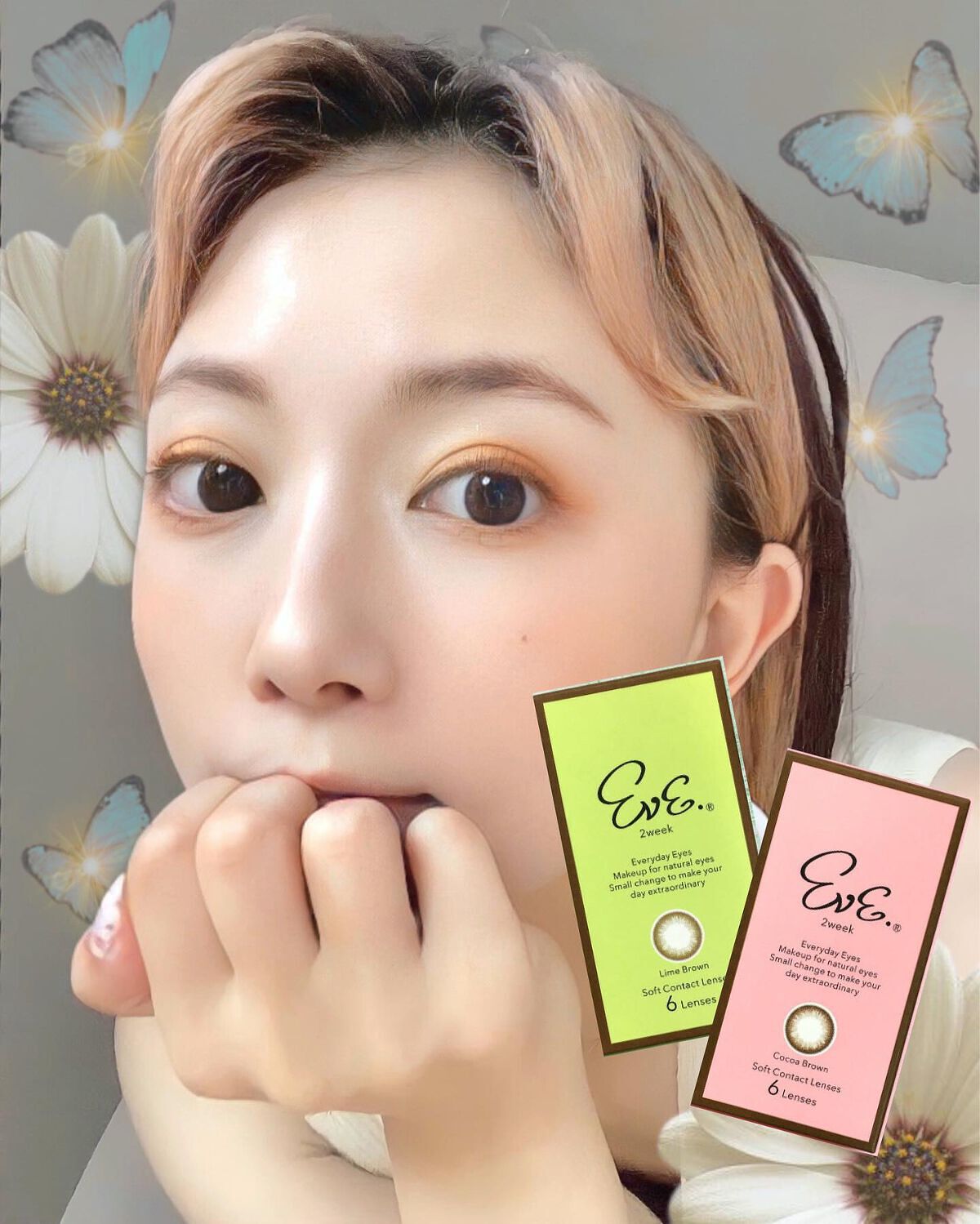 おんぷ on LIPS 「キツく見られない🤎このカラコンつけると瞳がぐっと優しく見..」(1枚目)