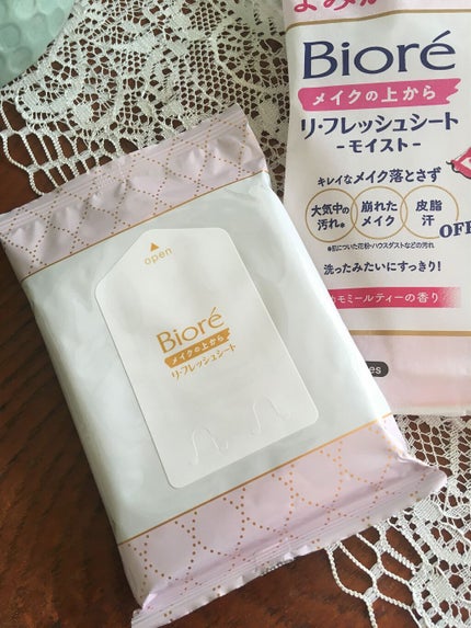 メイクの上からリフレッシュシート/ビオレ/フェイスシートを使ったクチコミ(2枚目)