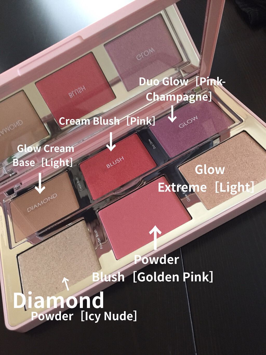  ダイヤモンド & ブラッシュ パレット/Natasha Denona/マルチパレットを使ったクチコミ（2枚目）