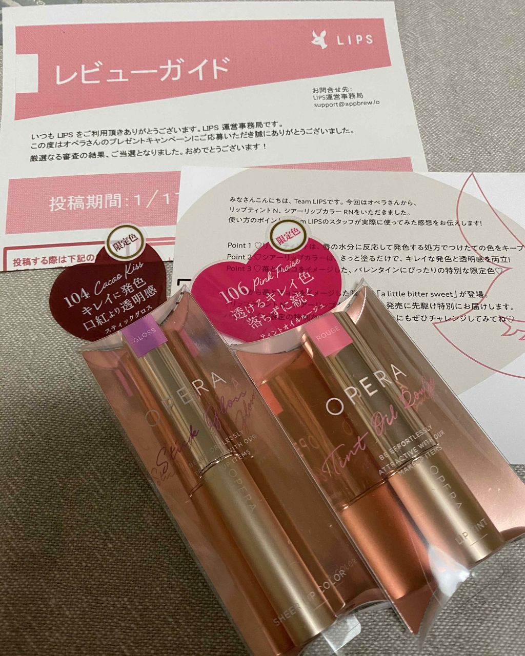オペラ シアーリップカラー RN/OPERA/リップグロスを使ったクチコミ（1枚目）
