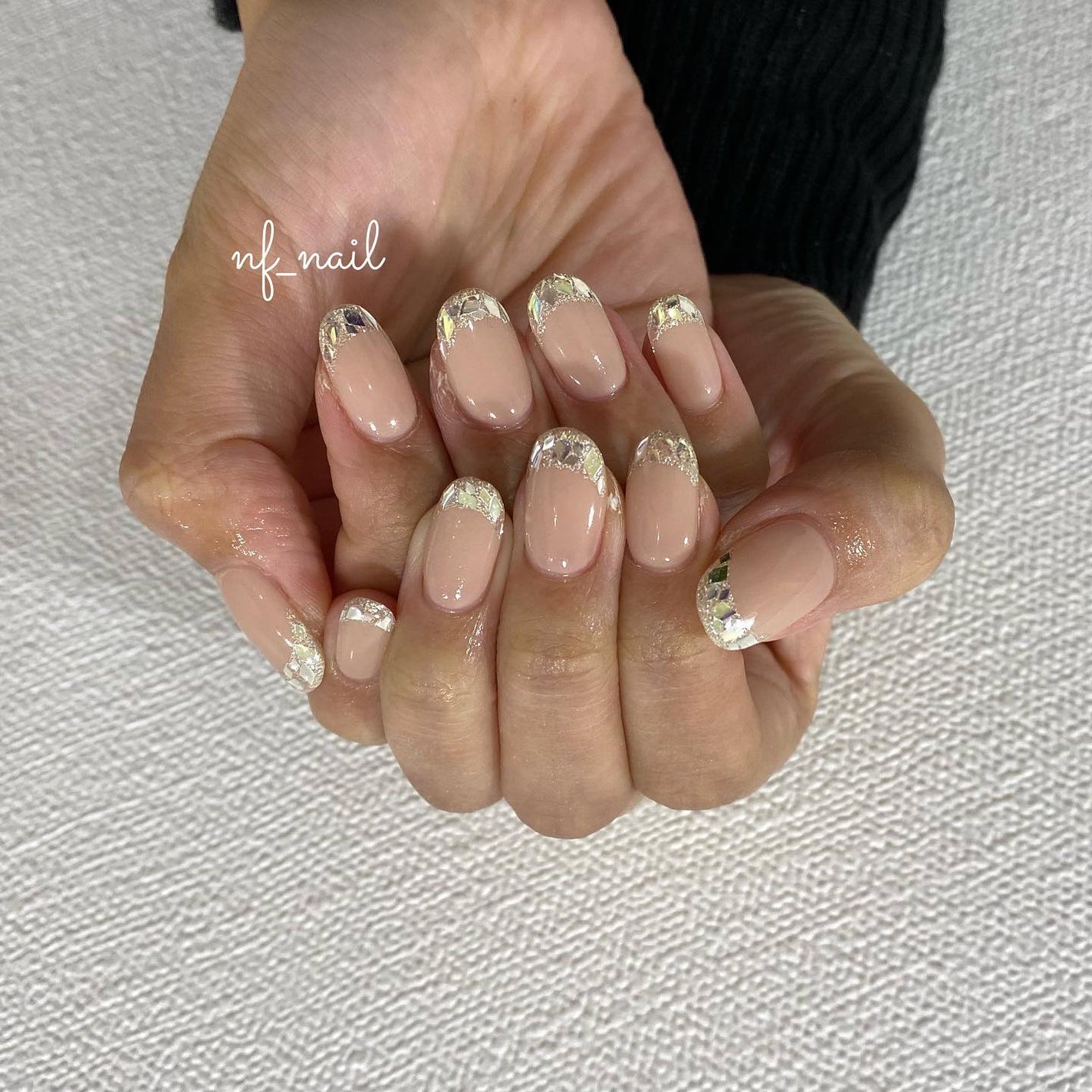 Natsumi◎nailist on LIPS 「french.ガラスフレンチ✨.#ネイル#ネイルデザイン#..」(1枚目)