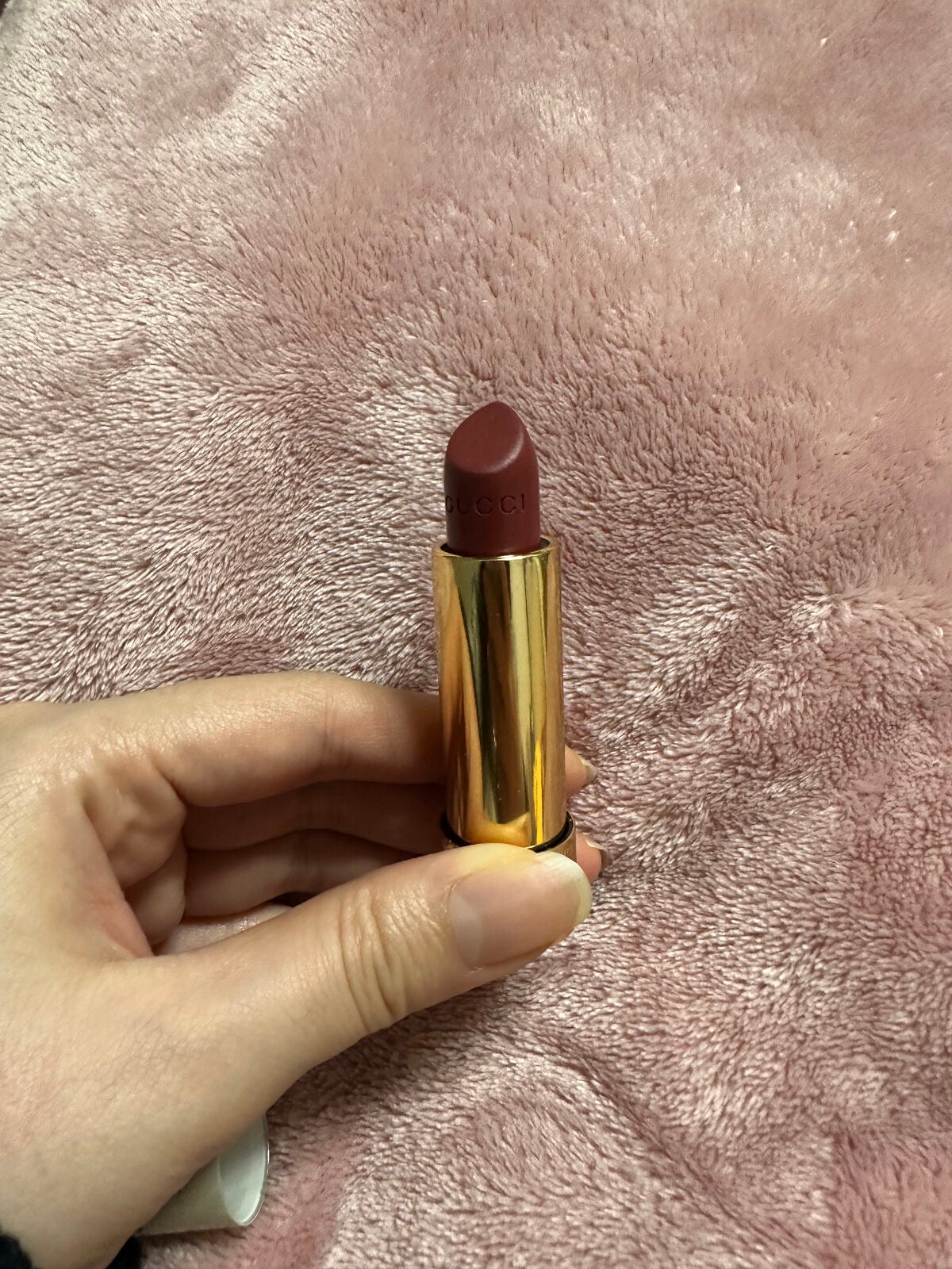 グッチ ルージュ ア レーヴル ヴォワル/GUCCI beauty/口紅を使ったクチコミ(2枚目)