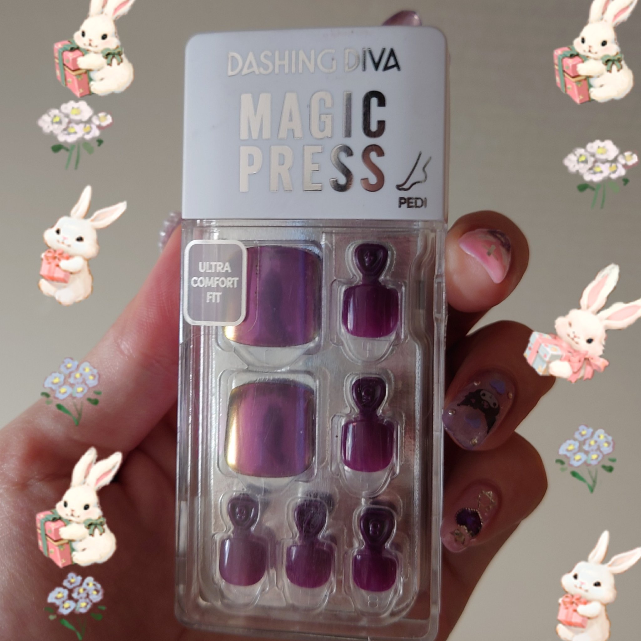 MAGIC PRESS FOOT Plum Galaxy Mirror/DASHINGDIVA MAGICPRESS/ネイルシールを使ったクチコミ（1枚目）
