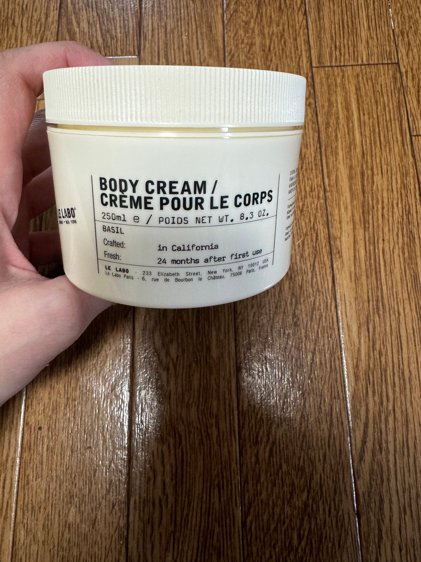ルラボ ボディークリーム バジル 250ml 試してみた】ボディ クリーム バジル LE LABOのリアルな口コミ