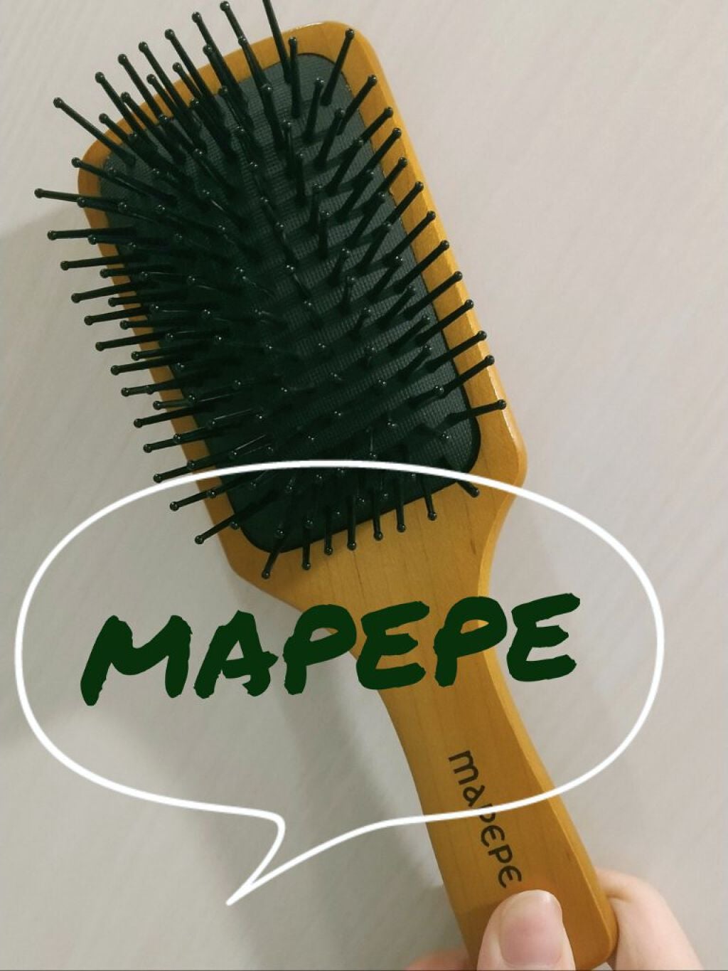 ふかふかクッションのミニパドルブラシ/マペペ/ヘアブラシを使ったクチコミ(1枚目)