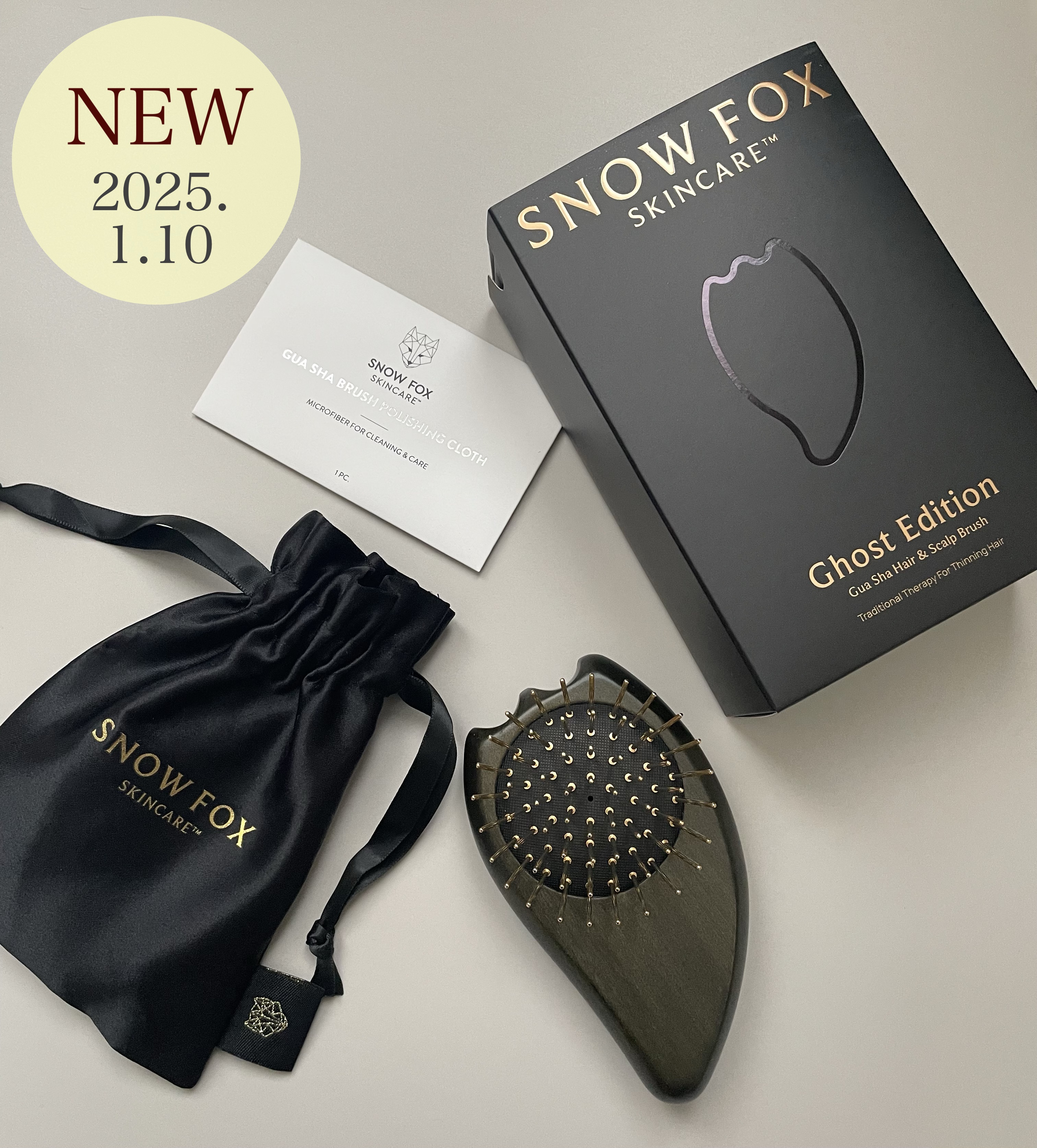 SNOW FOX SKINCARE プレミアム FOX カッサ ゴースト ヘアブラシ ブラックのクチコミ「𓆸
SNOW FOX SKINCARE
プレミアム FOX カッサ ゴースト
ヘアブラシ ブラ.....」（1枚目）