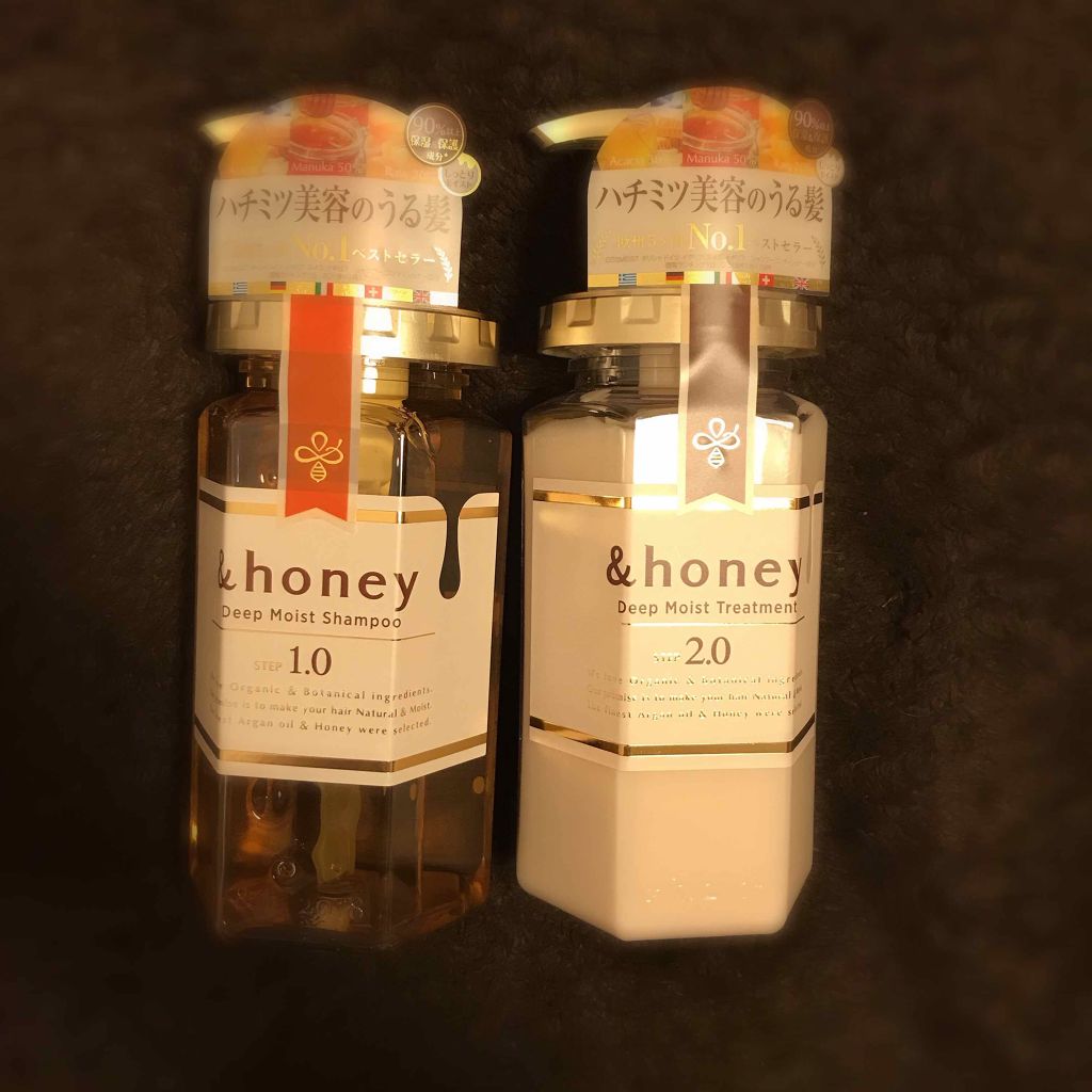ディープモイスト シャンプー1.0／ヘアトリートメント2.0/&honey/市販シャンプーを使ったクチコミ（1枚目）