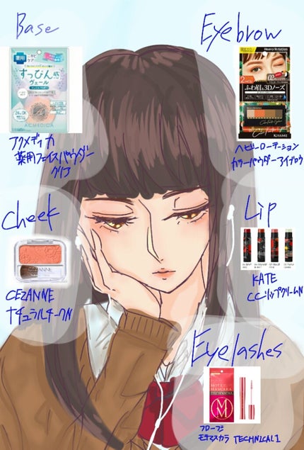 カラーパウダーアイブロウ/ヘビーローテーション/パウダーアイブロウを使ったクチコミ(2枚目)