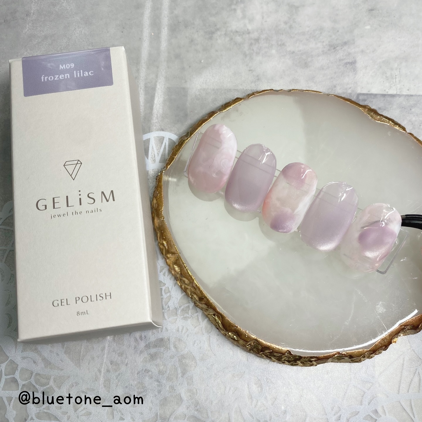 GELiSM (ジェリズム) M09 frozen lilac/D-UP/ジェルネイルを使ったクチコミ（1枚目）
