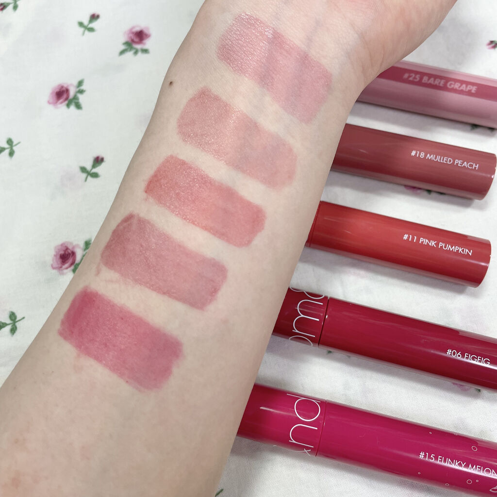 ジューシーラスティングティント/rom&nd/リップティントを使ったクチコミ（3枚目）