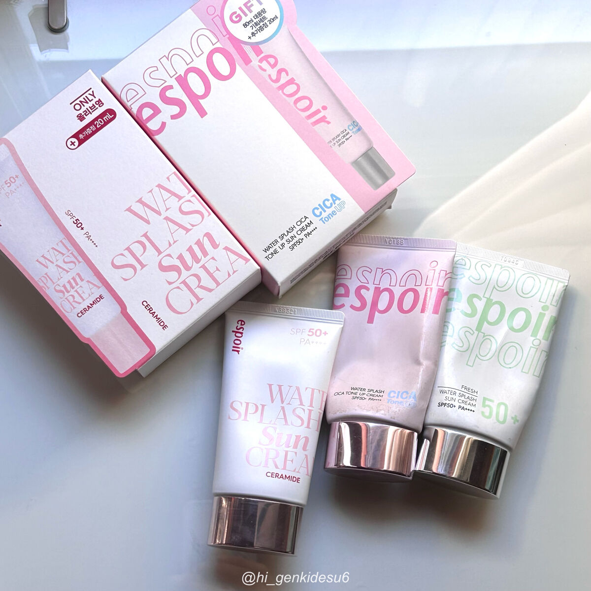ウォータースプラッシュサンクリーム/espoir/日焼け止め・UVケアを使ったクチコミ（1枚目）