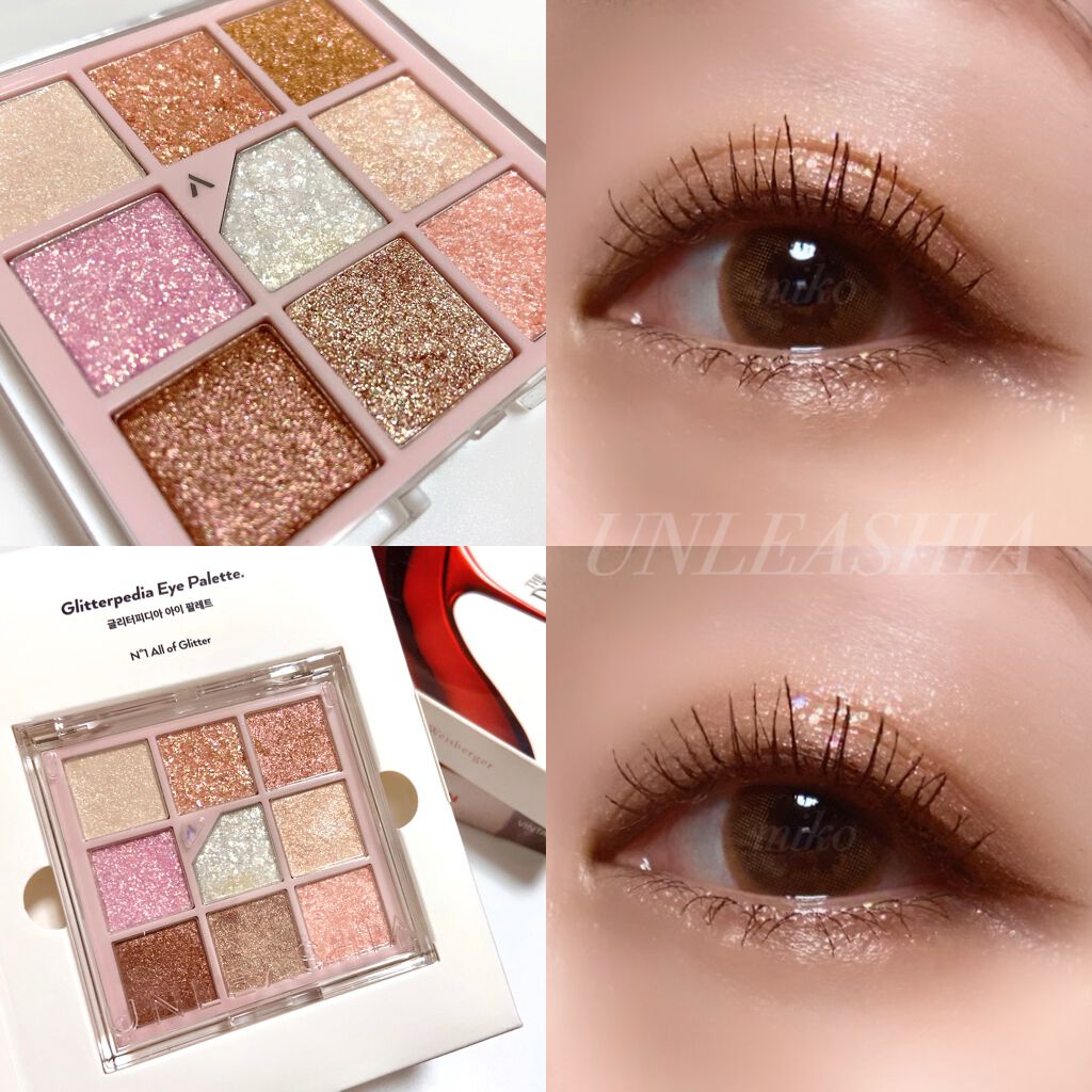 グリッターペディアアイパレット/unleashia/アイシャドウパレットを使ったクチコミ(1枚目)