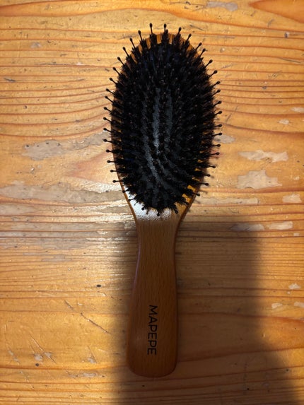 つやつや天然毛のミックスブラシ/マペペ/ヘアブラシを使ったクチコミ(1枚目)