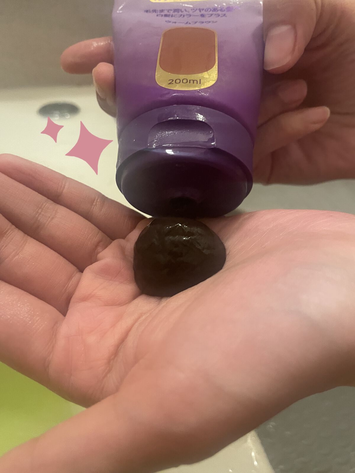 モイスト＆カラー カラートリートメント  ウォームブラウン/Wellage/ヘアカラーを使ったクチコミ（1枚目）