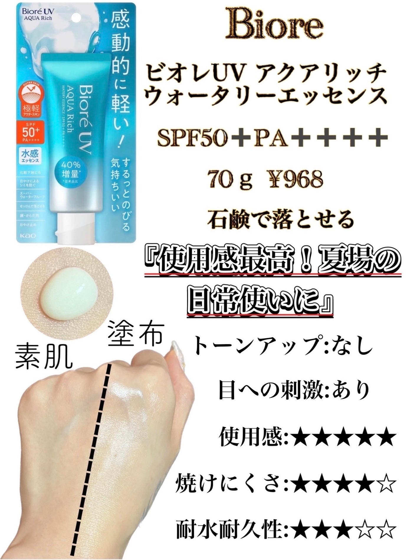 スキンアクア スーパーモイスチャージェル/スキンアクア/日焼け止めジェルを使ったクチコミ(8枚目)