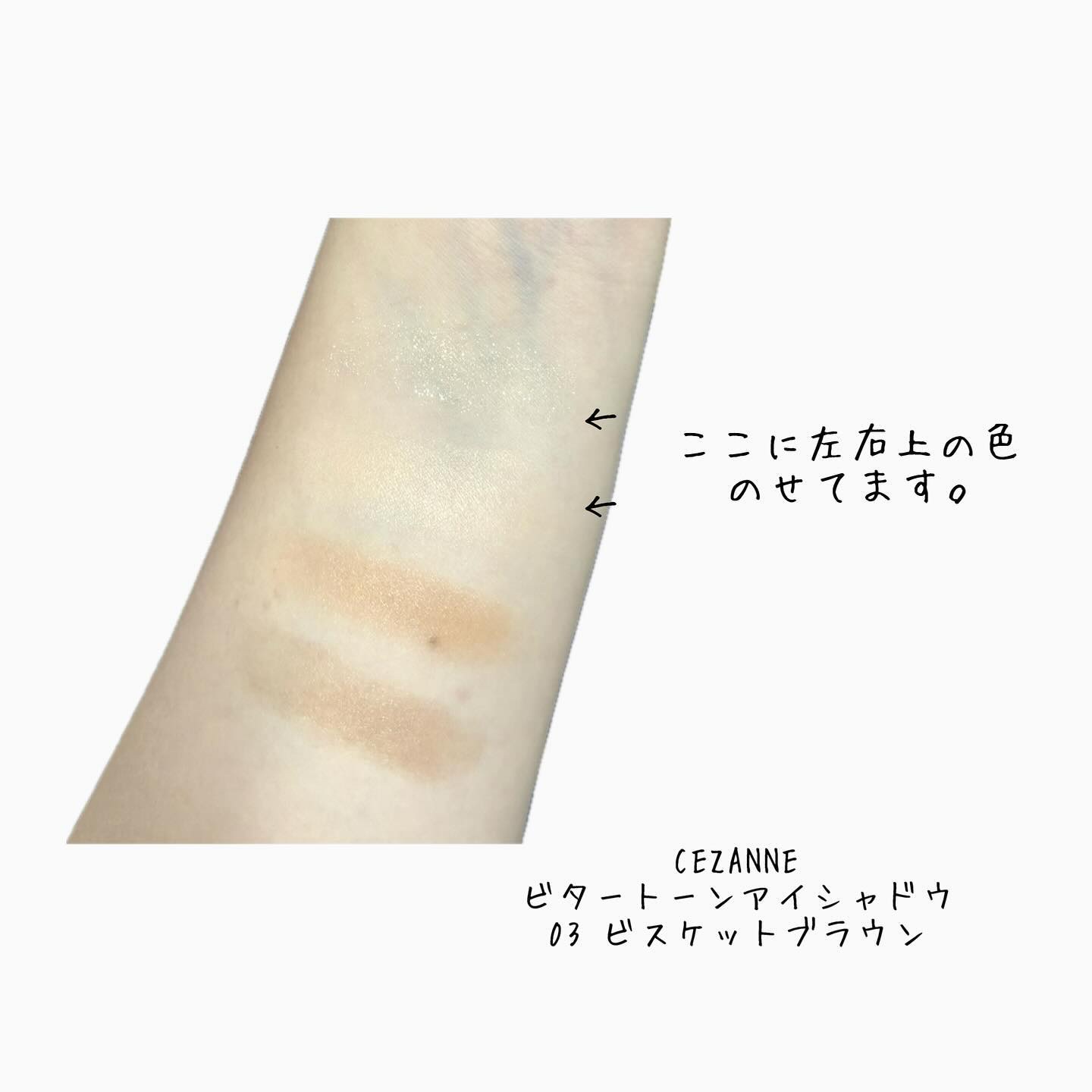 ビタートーンアイシャドウ 03 ビスケットブラウン/CEZANNE/パウダーアイシャドウを使ったクチコミ（2枚目）