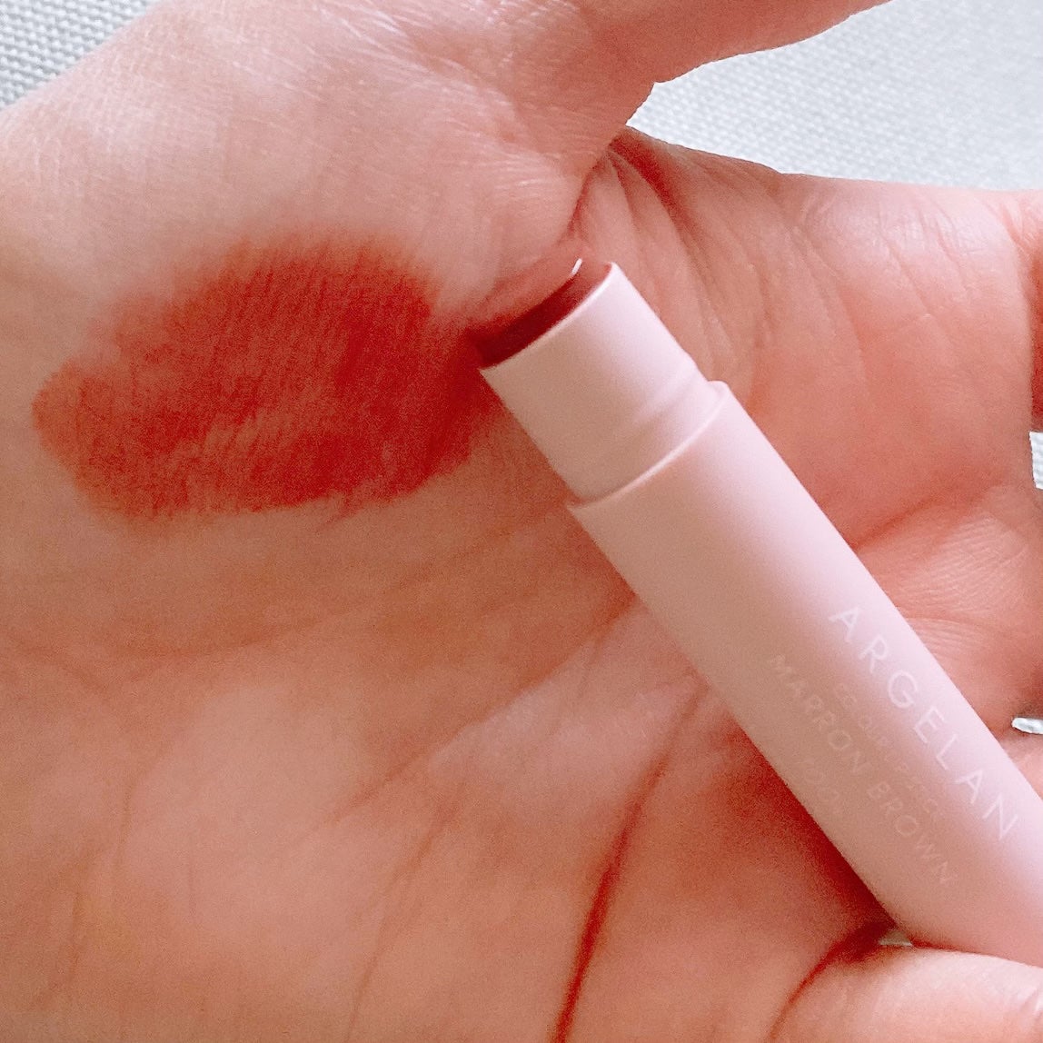 オーガニックカラーリップスティック/アルジェラン/口紅を使ったクチコミ(3枚目)