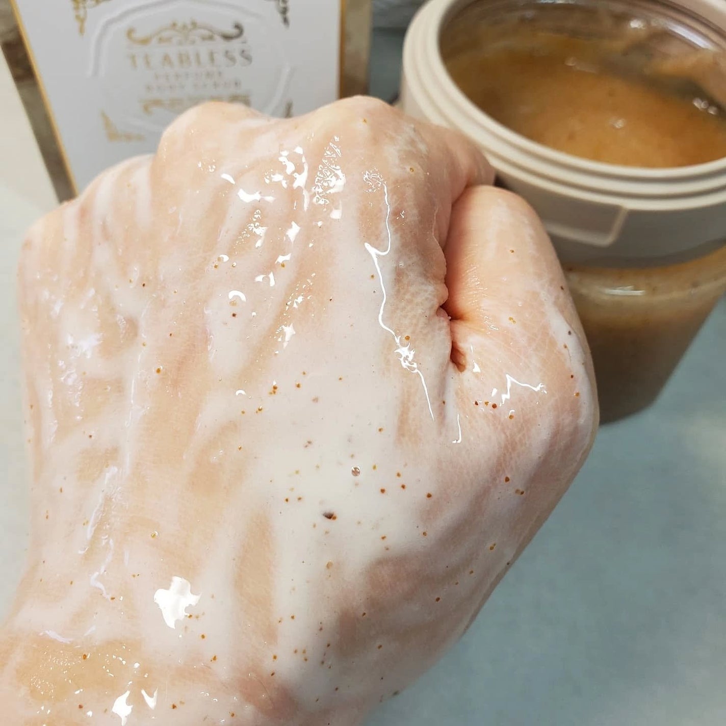 アールグレイティージャム ボディスクラブ/TEABLESS/ボディスクラブを使ったクチコミ(5枚目)