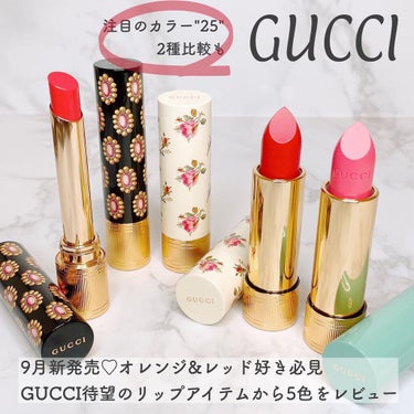 グッチ ルージュ ア レーヴル ヴォワル 25* Goldie Red/GUCCI/口紅を使ったクチコミ（1枚目）