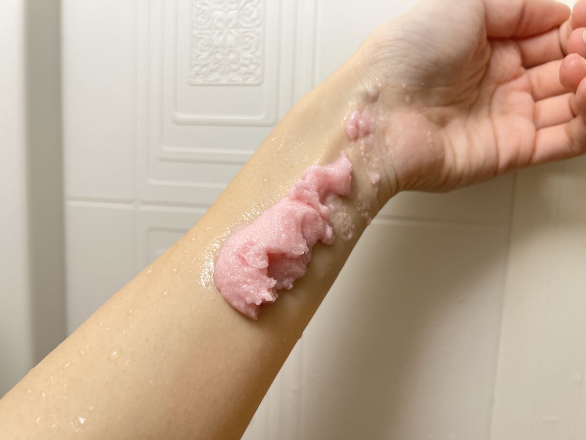 Q+Me スウィート ボム タラソ スクラブ/AGARISM/バスト・ヒップケアを使ったクチコミ（3枚目）