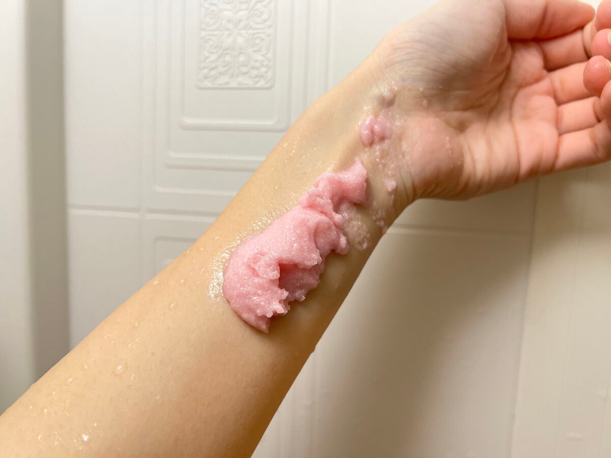 Q+Me スウィート ボム タラソ スクラブ/AGARISM/バスト・ヒップケアを使ったクチコミ(3枚目)