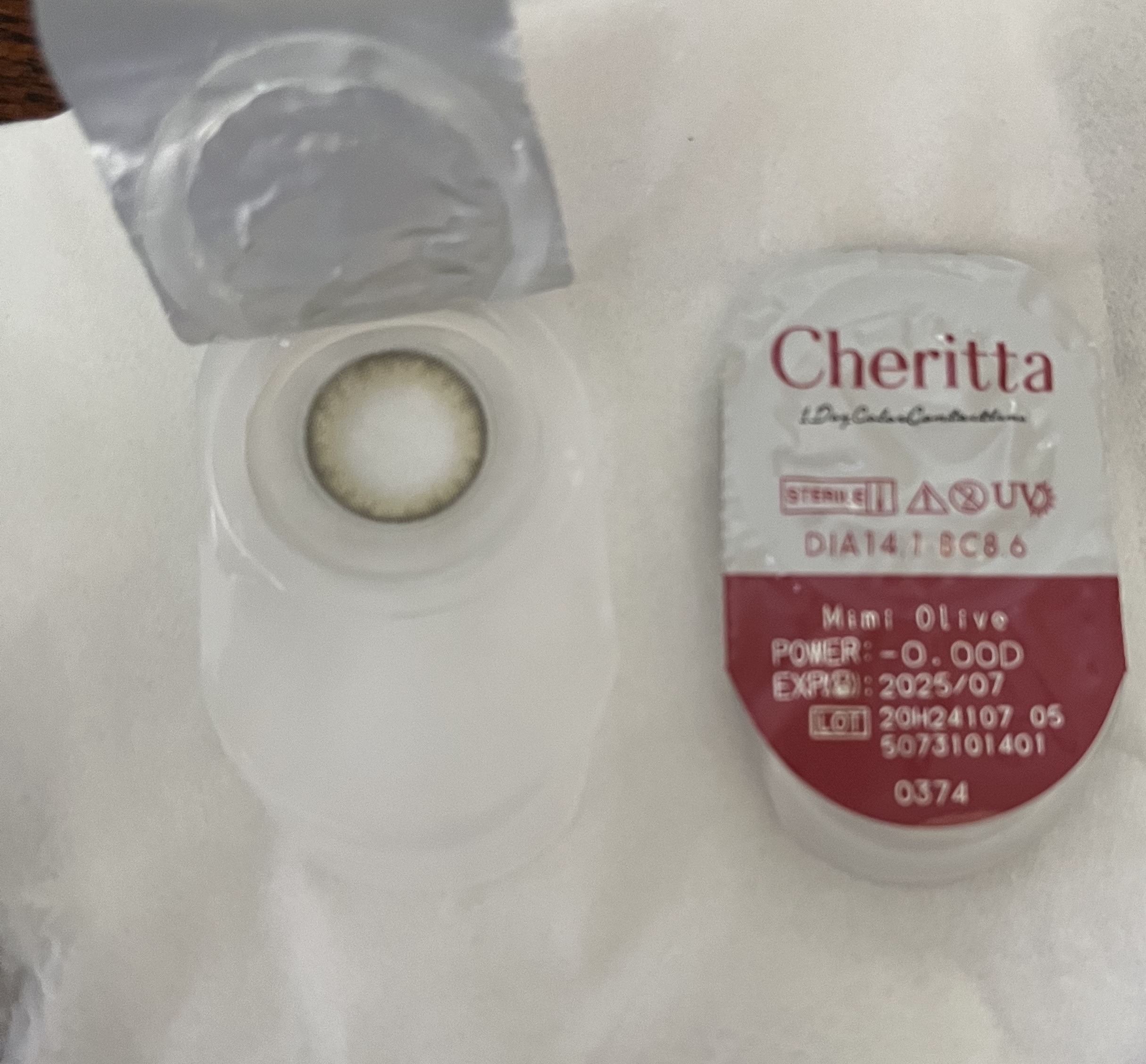 Cheritta 1day ミミオリーブ(Mimi Olive)/Cheritta/ワンデー（１DAY）カラコンを使ったクチコミ（1枚目）
