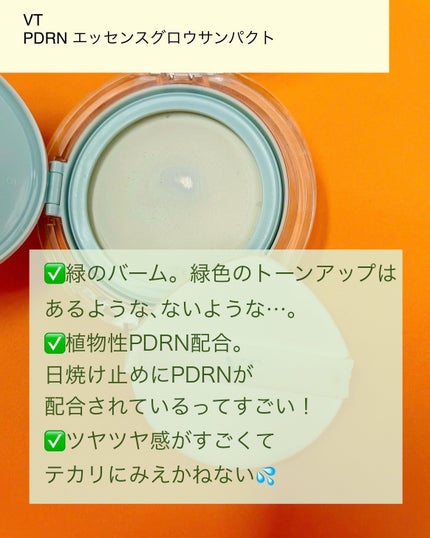 PDRN エッセンスグロウサンパクト/VT/日焼け止めクリームを使ったクチコミ(4枚目)