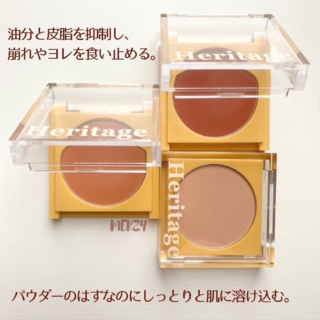 MERZY ザ  ヘリテージ  チークのクチコミ「マージー　ヘリテージチーク　2490円

✔︎崩れにくい処方でマスクにつきにくい
✔︎パウダー.....」（2枚目）