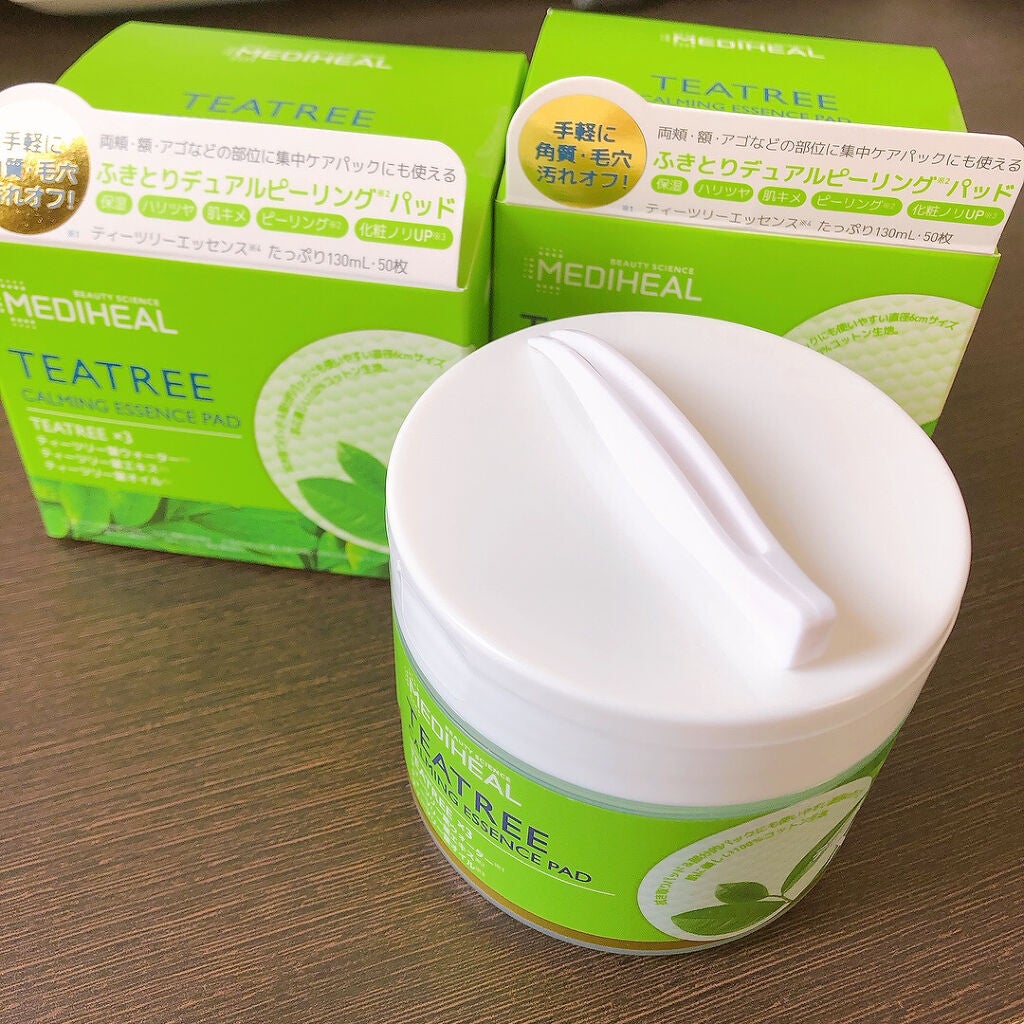 ティーツリーカーミングエッセンスパッド/MEDIHEAL/トナーパッドを使ったクチコミ(1枚目)