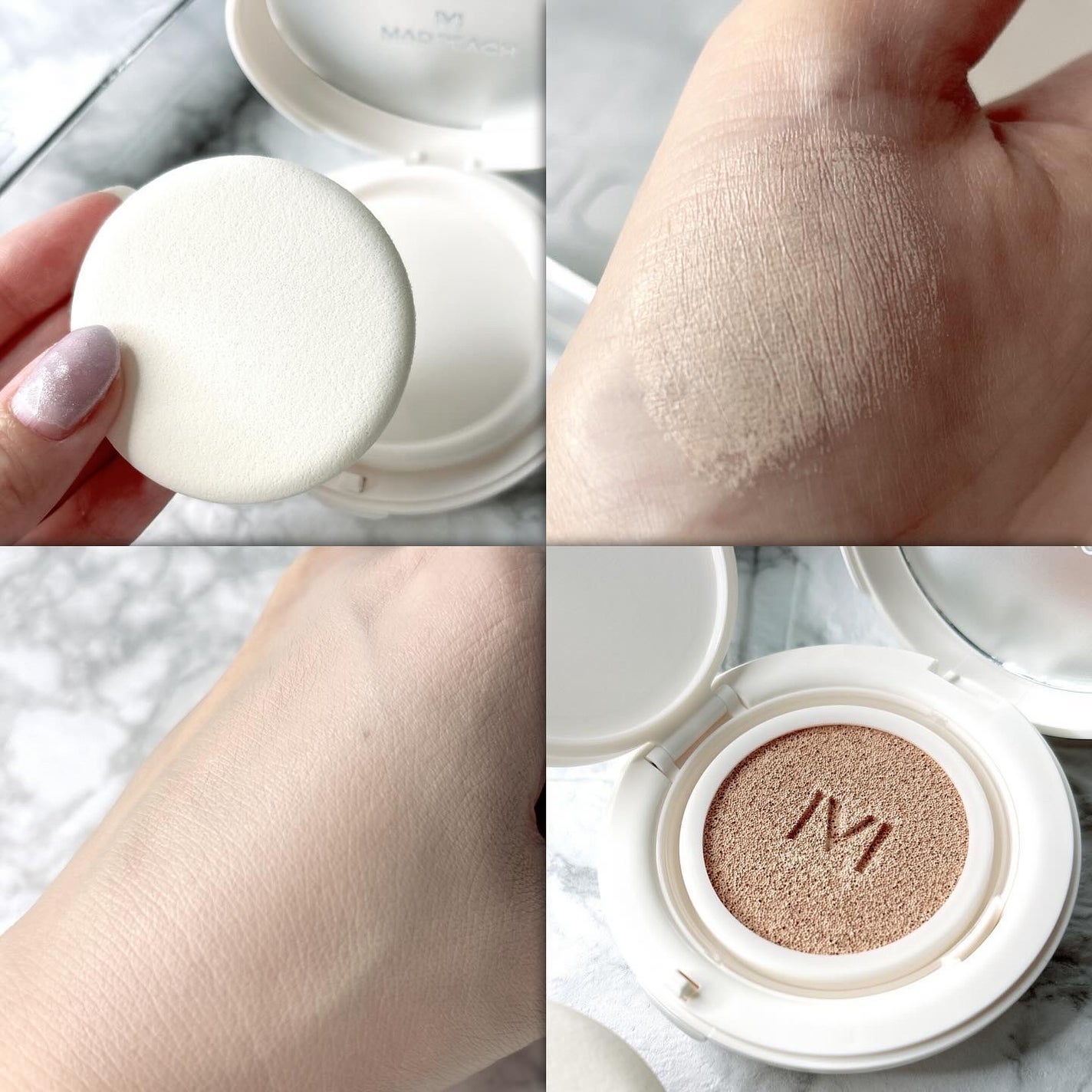 グレーズドグロークッション/MAD PEACH/クッションファンデーションを使ったクチコミ(3枚目)