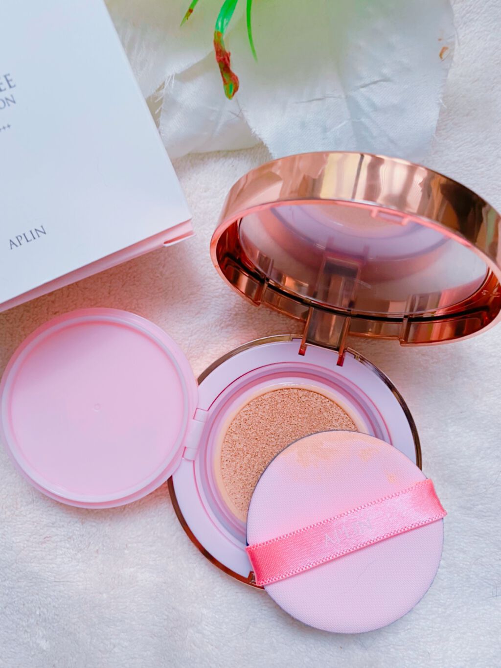 ピンクティーツリーカバークッション/APLIN/クッションファンデーションを使ったクチコミ(2枚目)