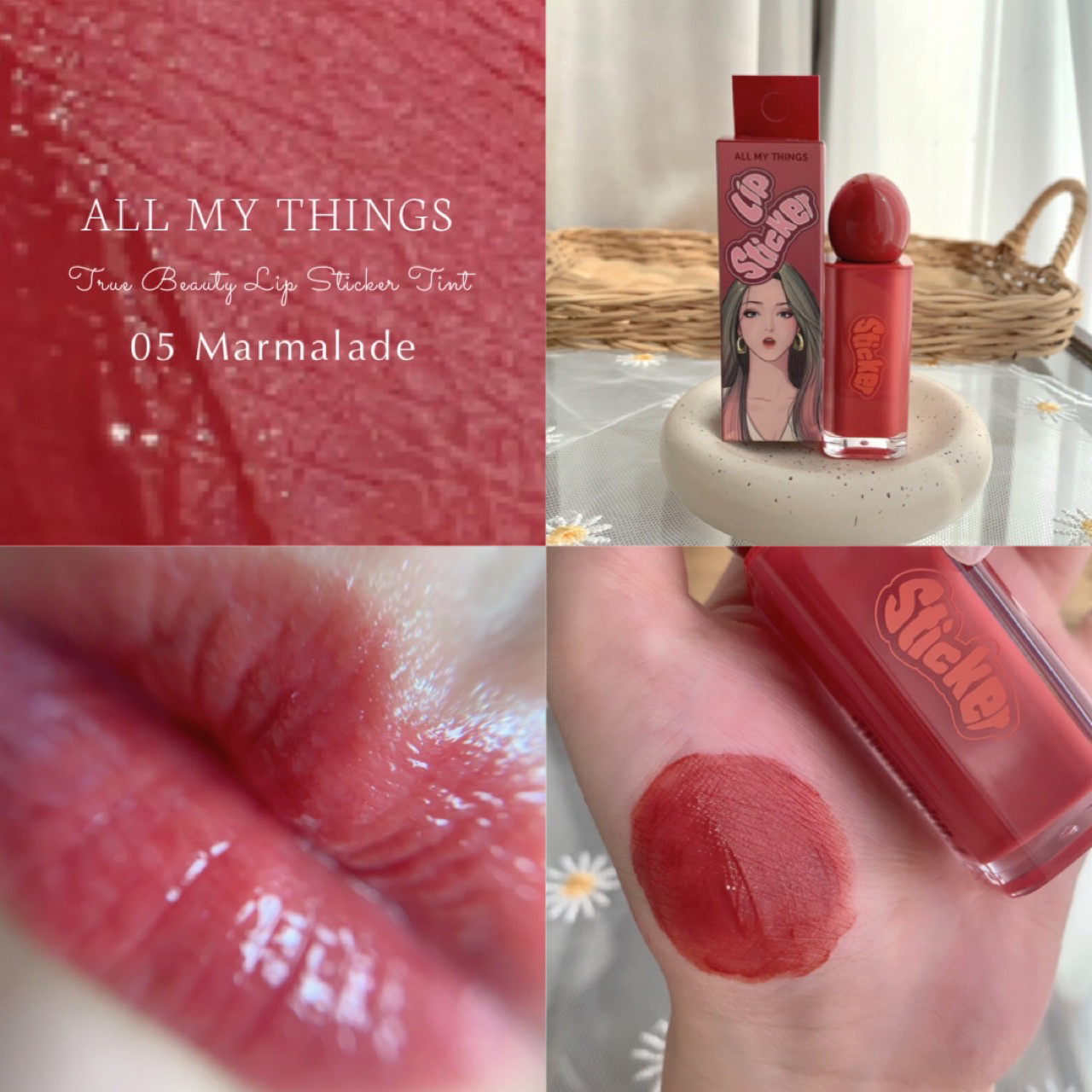 オールマイシングス リップスティッカーティント 【旧】05 マーマレード(MARMALADE)/all my things/リップティントを使ったクチコミ（1枚目）