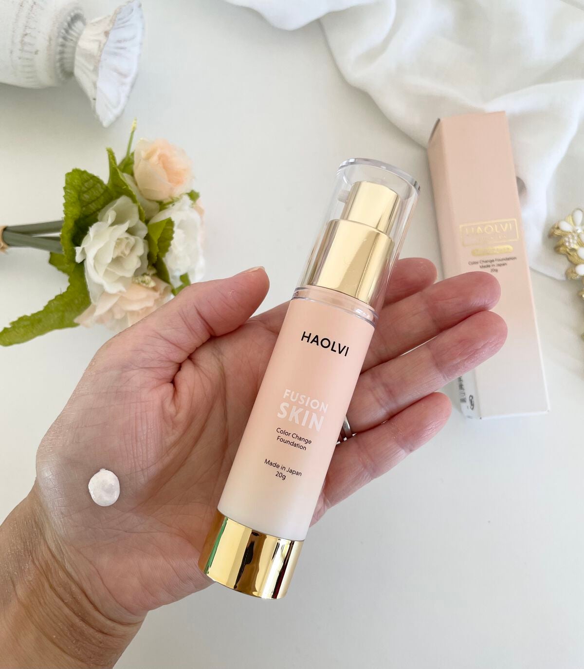 ハオルビ カラーチェンジファンデーション/RITA COSME/リキッドファンデーションを使ったクチコミ(2枚目)
