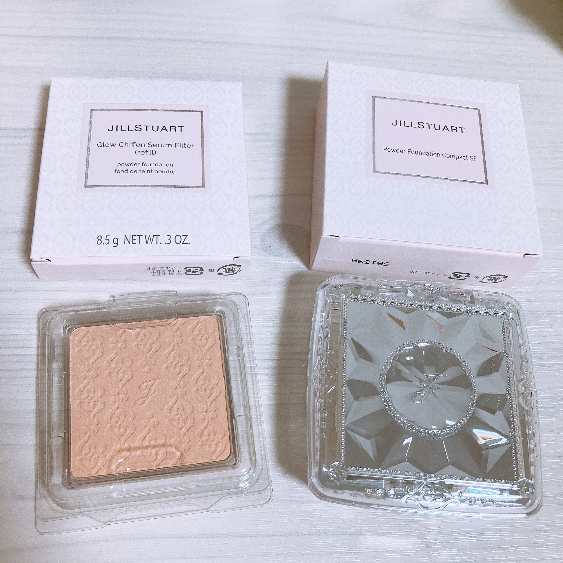 グロウシフォン セラムフィルター 101 linen/JILL STUART/パウダーファンデーションを使ったクチコミ（2枚目）