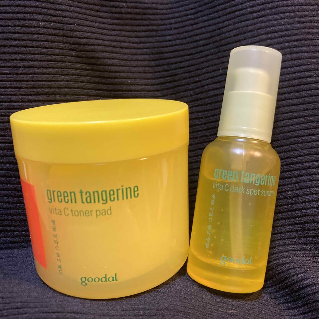 グリーンタンジェリン ビタCダークスポットケアパッド/goodal/トナーパッドを使ったクチコミ（1枚目）