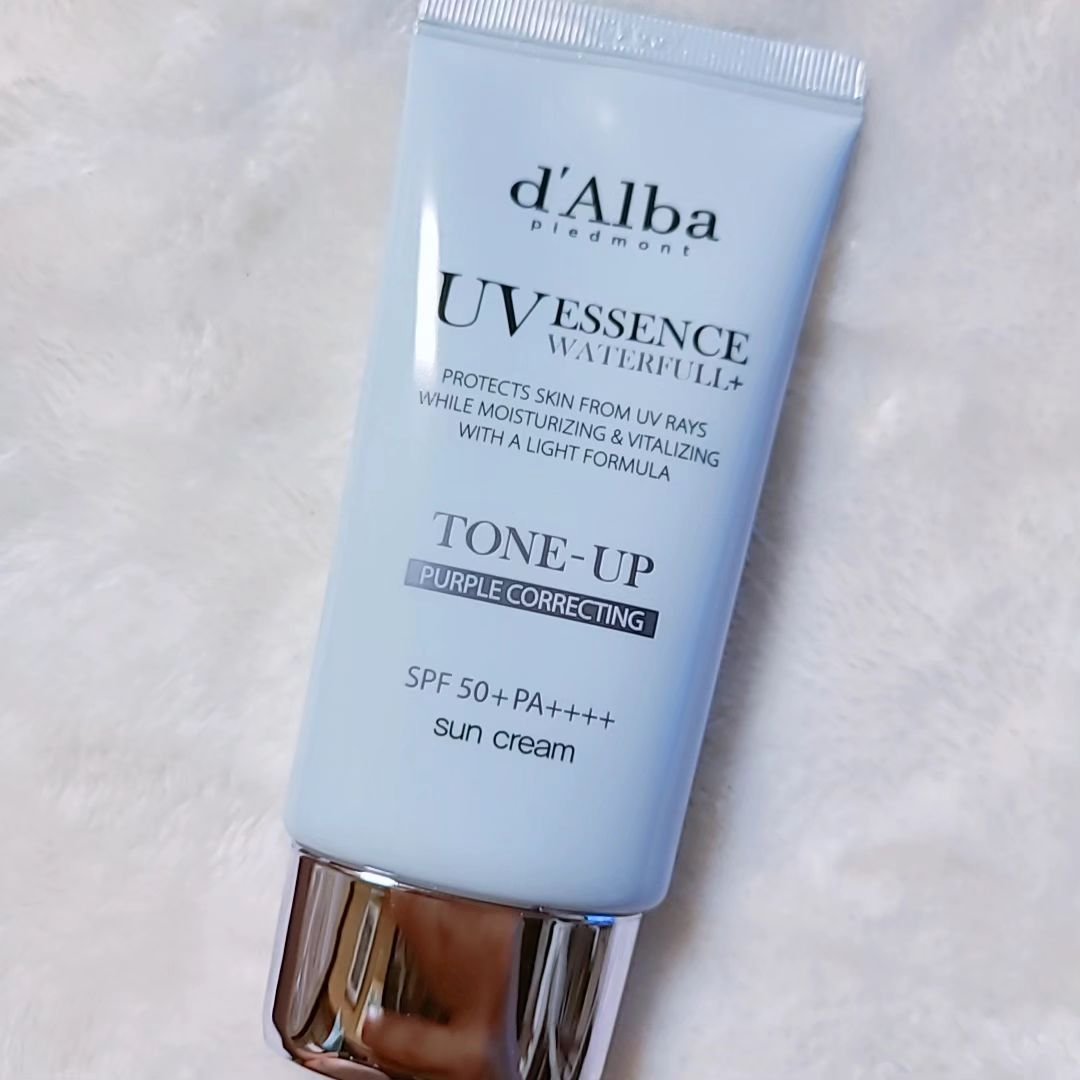 ダルバ ウォータフル トーンアップ サンクリーム(パープル)/ダルバ/日焼け止めクリームを使ったクチコミ（3枚目）