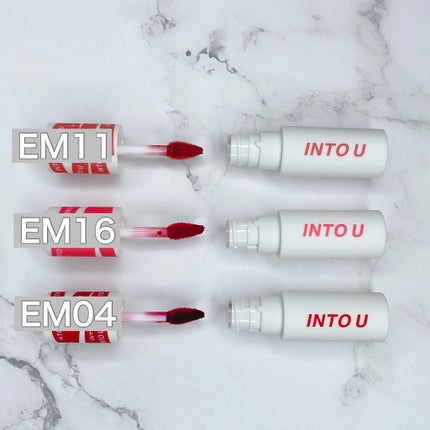 スーパーマットリップ&チークマッド/INTO U/口紅を使ったクチコミ(3枚目)