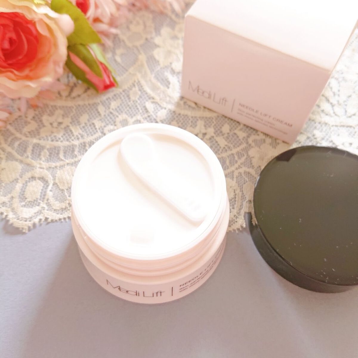 メディリフト ニードルリフトクリーム/YA-MAN TOKYO JAPAN/フェイスクリームを使ったクチコミ（2枚目）