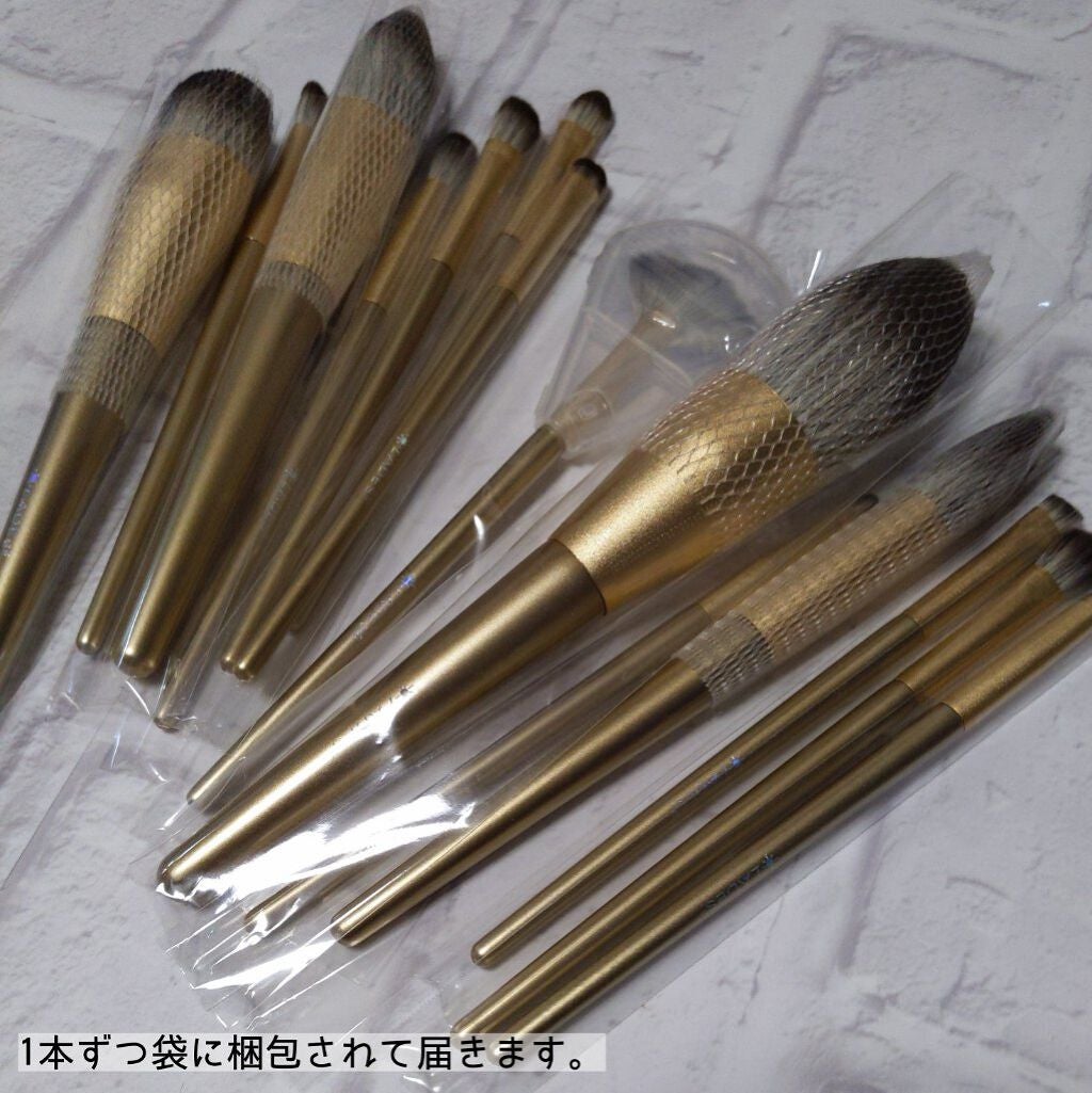 lilystar メイクブラシ 14本セット/Lily star/メイクブラシを使ったクチコミ(4枚目)