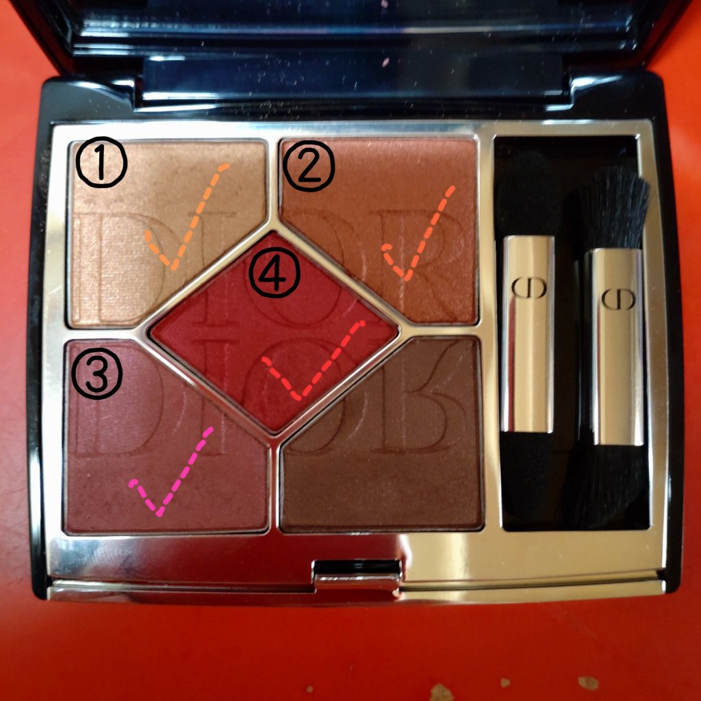 【旧】サンク クルール クチュール 889 リフレクション〈ディオール エン ルージュ エディション〉（生産終了）/Dior/アイシャドウパレットを使ったクチコミ（2枚目）