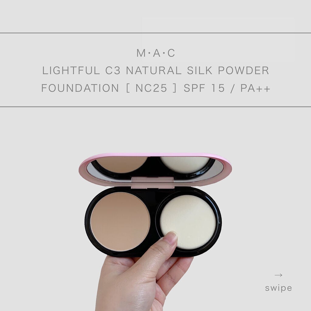 ライトフル C3 ナチュラル シルク パウダーファンデーション/M・A・C/パウダーファンデーションを使ったクチコミ(1枚目)