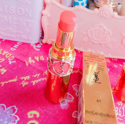 ルージュ ヴォリュプテ シャイン/YVES SAINT LAURENT BEAUTE/口紅を使ったクチコミ(2枚目)