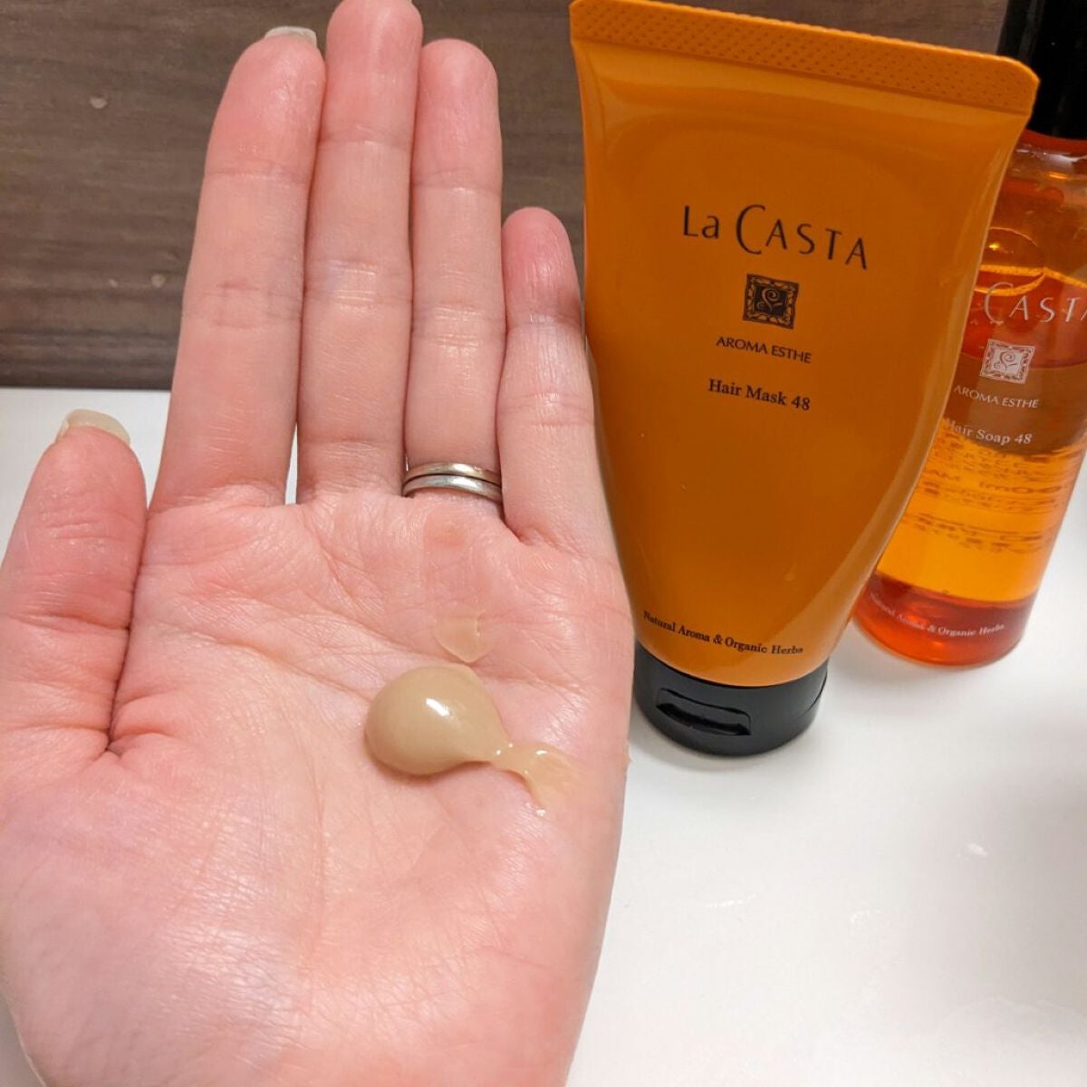 アロマエステ ヘアソープ48/ヘアマスク48/ラ・カスタ/市販シャンプーを使ったクチコミ(3枚目)