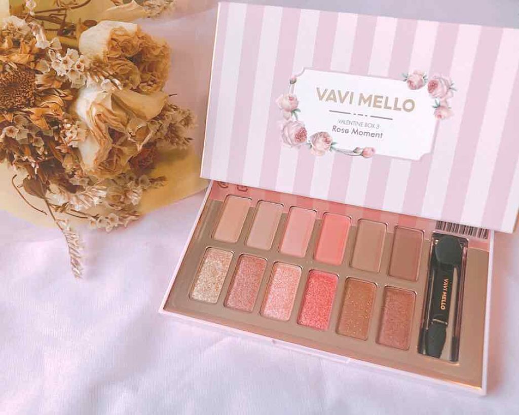バレンタインボックス3ローズモーメント/VAVI MELLO/アイシャドウパレットを使ったクチコミ(1枚目)