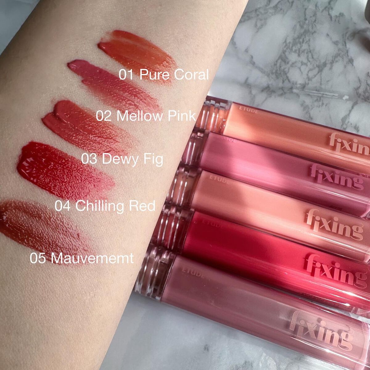 グロウ フィクシングティント/ETUDE/リップティントを使ったクチコミ（2枚目）