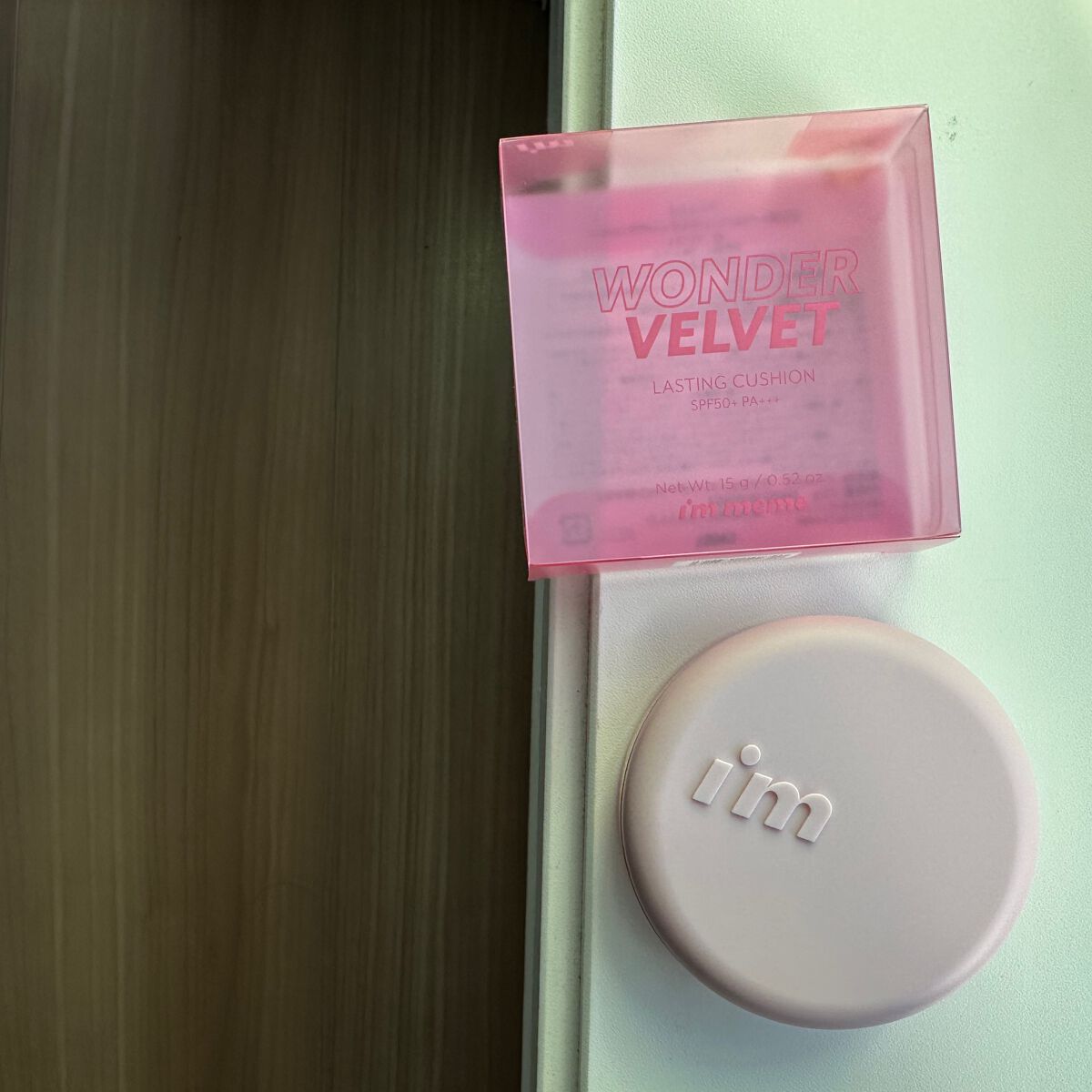 ワンダーベルベットラスティングクッション/i’m meme/クッションファンデーションを使ったクチコミ（1枚目）