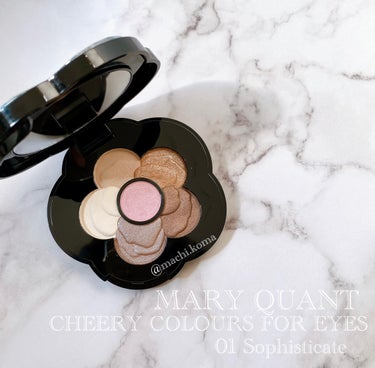 ずーっと買うと決めていたこちら🌸

MARY QUANT
チアリー カラーズ フォー アイズ 
01 ソフィスティケイト

マリクワのデイジーがモチーフになっていてとっても可愛い♡こちらの01がブルベに