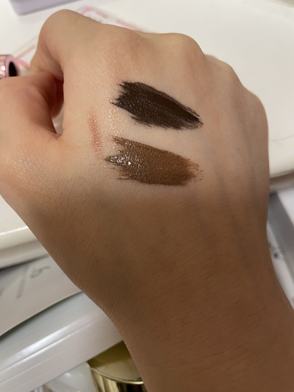 マルチマスカラ richeee:ダークブラウン/WHOMEE/眉マスカラを使ったクチコミ（2枚目）