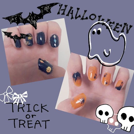 #ハロウィンネイルのネイルデザイン