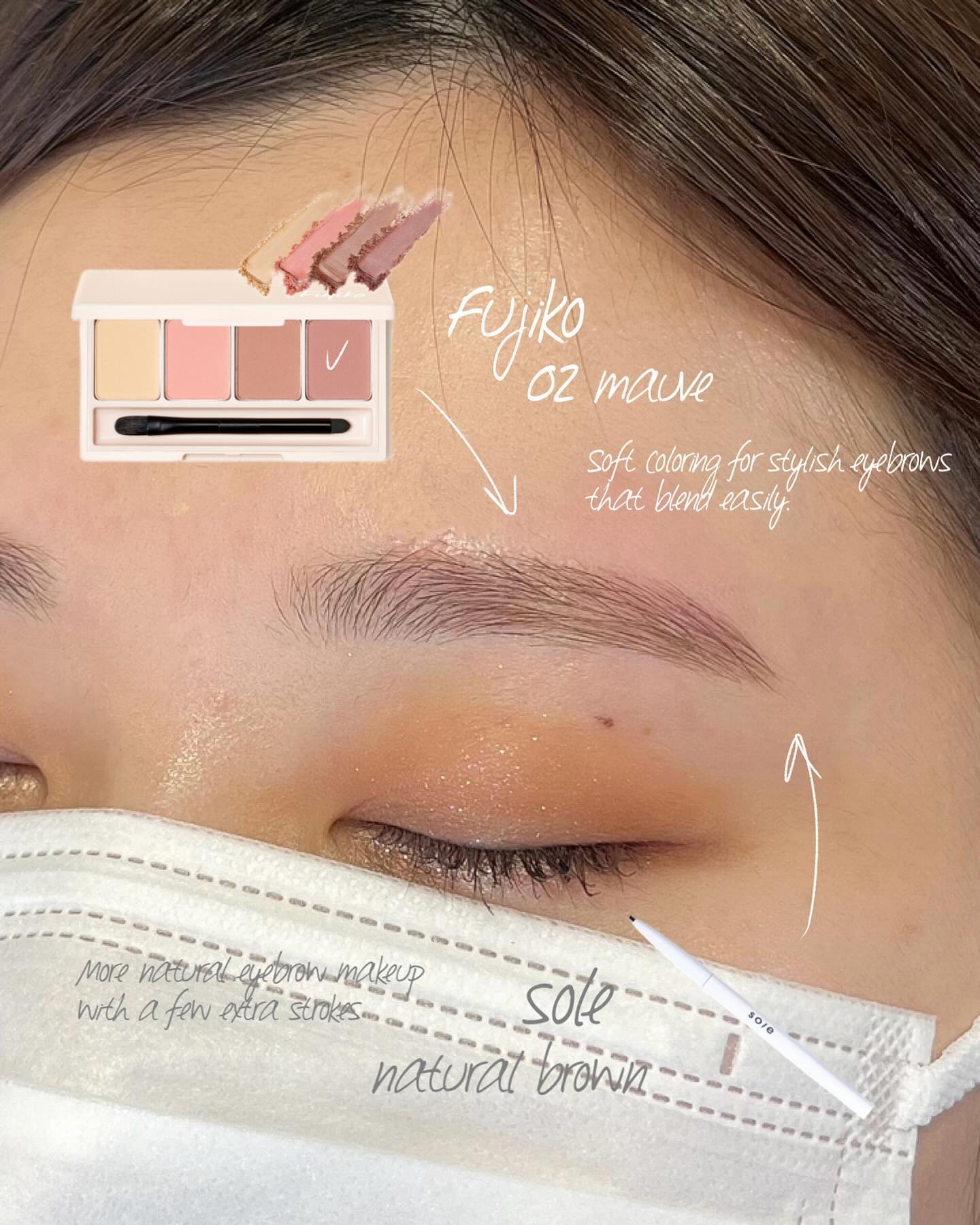 足しパレ 02 彫り深モーヴ/Fujiko/アイシャドウパレットを使ったクチコミ（1枚目）